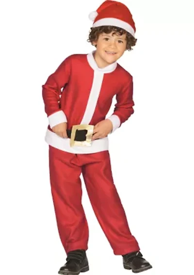 White and Red Santa Claus Boy's Christmas Costume