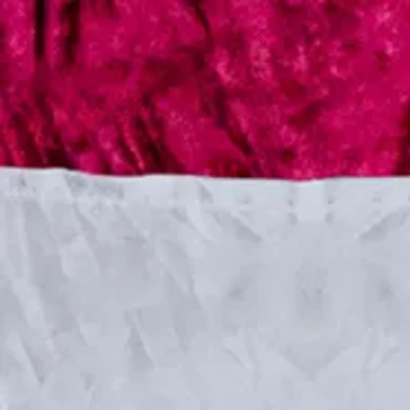 White and Purple Girl's Mrs. Claus Costume Set - 10-14 Years