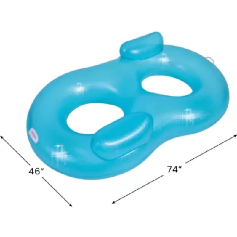 Mosaic Inflatable Duo Water Lounger - 74" - Blue