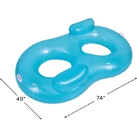 Mosaic Inflatable Duo Water Lounger - 74" - Blue