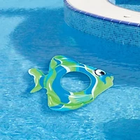 31" Green Inflatable Fish Children's Swim Ring Tube Float