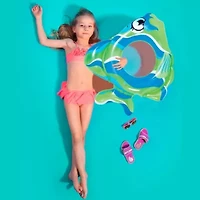 31" Green Inflatable Fish Children's Swim Ring Tube Float