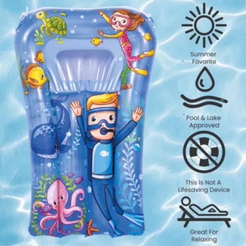 29" Blue Underwater Sea World Inflatable Kick Board