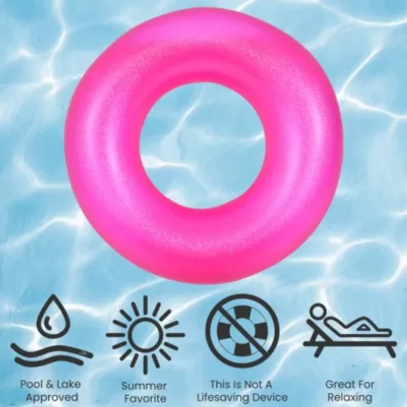 Inflatable Inner Tube Pool Float - 35" - Pink