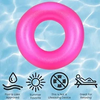 Inflatable Inner Tube Pool Float - 35" - Pink