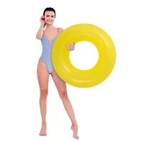 Inflatable Inner Tube Pool Float - 35" - Yellow