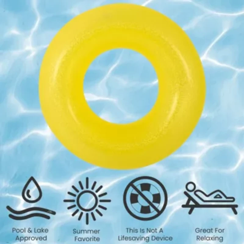 Inflatable Inner Tube Pool Float - 35" - Yellow