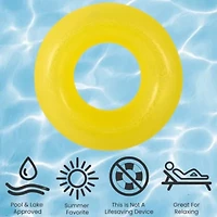 Inflatable Inner Tube Pool Float - 35" - Yellow