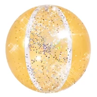 Glitter Inflatable Beach Ball - 16" - Yellow