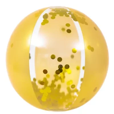 Glitter Sequin Inflatable Beach Ball - 19.5" - Gold