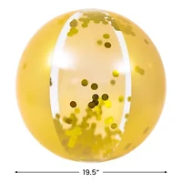 Glitter Sequin Inflatable Beach Ball - 19.5" - Gold