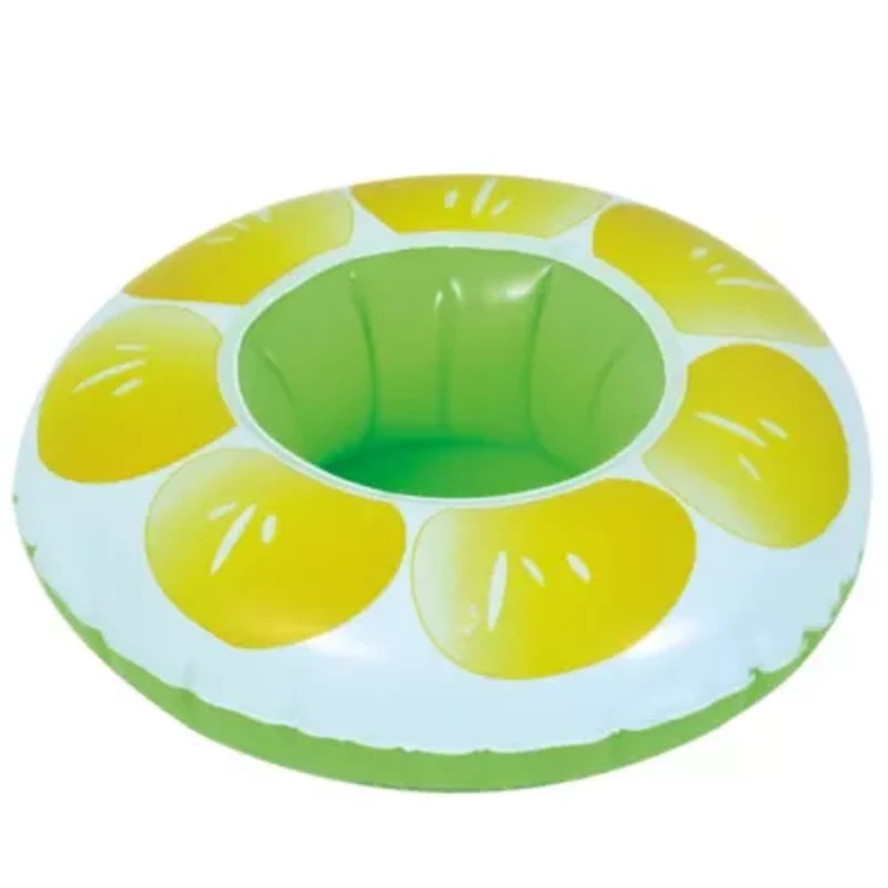 9" Inflatable Lemon Slice Swimming Pool Beverage Drink Holder