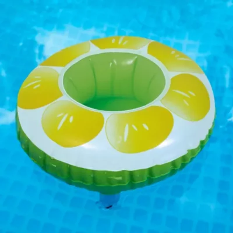 9" Inflatable Lemon Slice Swimming Pool Beverage Drink Holder