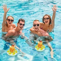 9" Inflatable Lemon Slice Swimming Pool Beverage Drink Holder