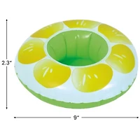 9" Inflatable Lemon Slice Swimming Pool Beverage Drink Holder