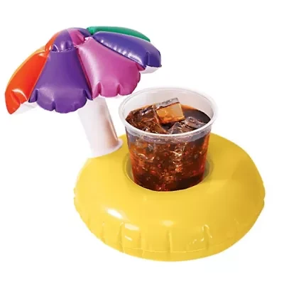 10.75" Inflatable Parasol Swimming Pool Floating Drink Holder