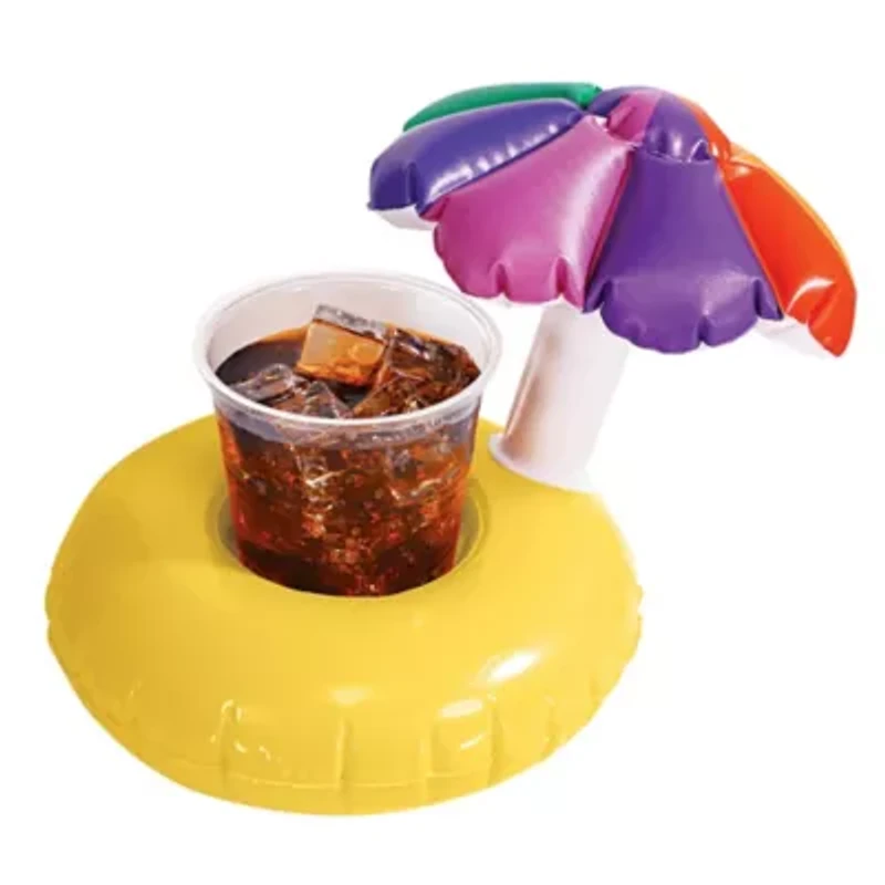 10.75" Inflatable Parasol Swimming Pool Floating Drink Holder