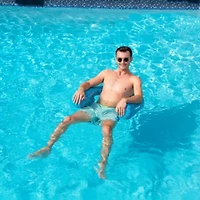 Flamingo Fabric Covered Floating U-Seat Pool Chair Float - 32"