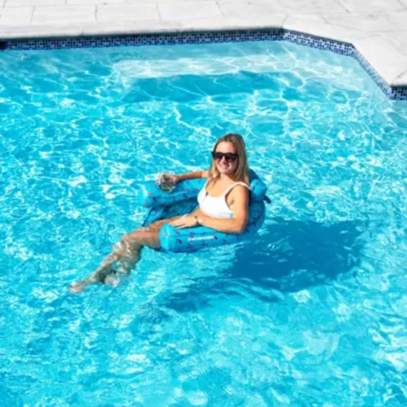 Flamingo Fabric Covered Floating U-Seat Pool Chair Float - 32"