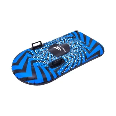 38" Inflatable Black and Blue Ride-On Pool Float or Snow Tube