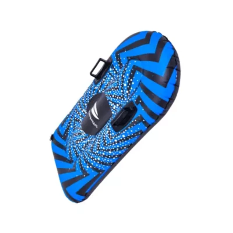 38" Inflatable Black and Blue Ride-On Pool Float or Snow Tube