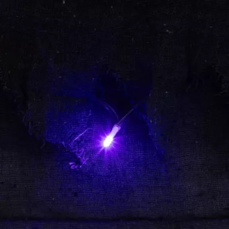 Lighted Raggedy Halloween Valance- 5.75' - Purple LED Lights
