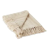 Braided Stripe Cotton Throw Blanket