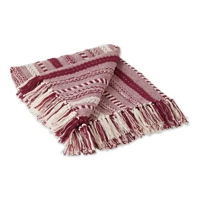Braided Stripe Cotton Throw Blanket