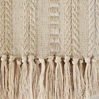 Braided Stripe Cotton Throw Blanket