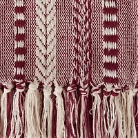 Braided Stripe Cotton Throw Blanket