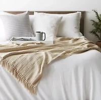 Braided Stripe Cotton Throw Blanket
