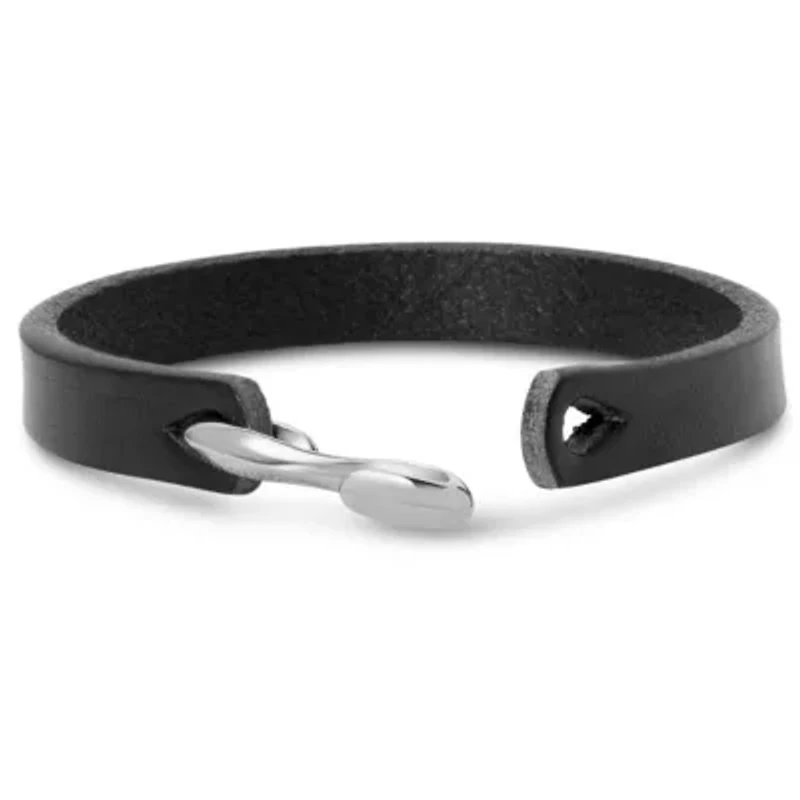 Bruno Magli Mens Refined Leather Bracelet
