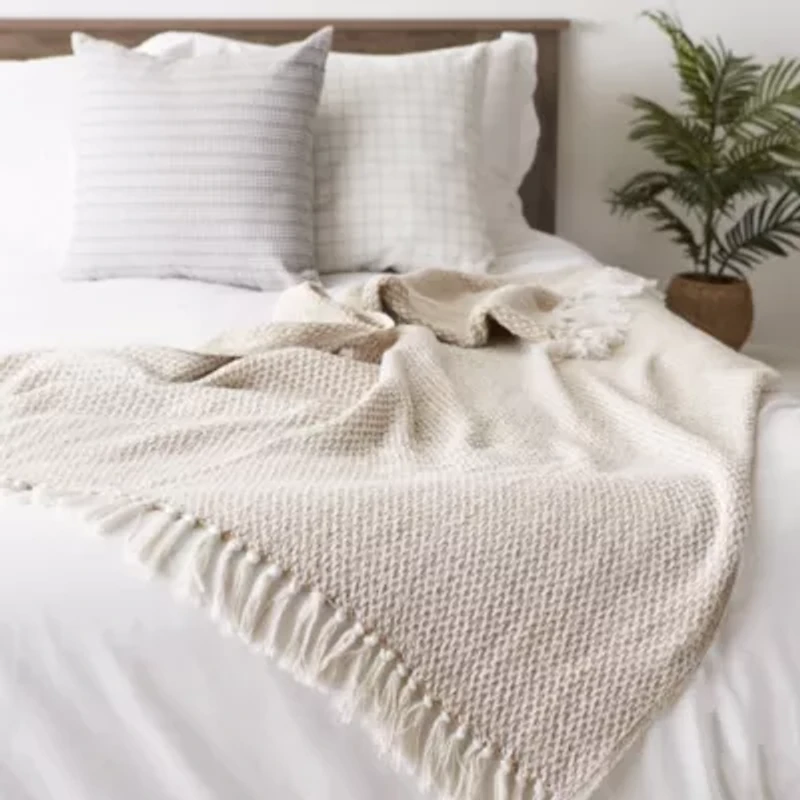 Cotton Woven Throw Blanket