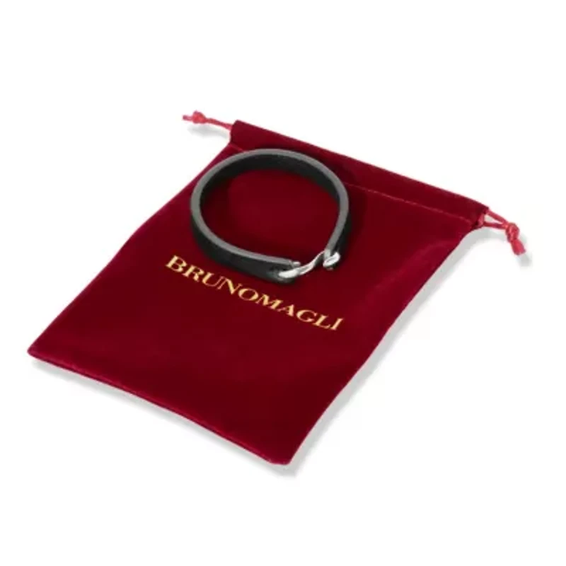 Bruno Magli Mens Refined Leather Bracelet