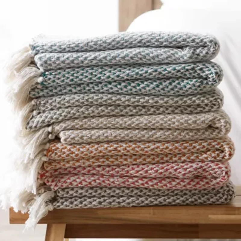 Cotton Woven Throw Blanket