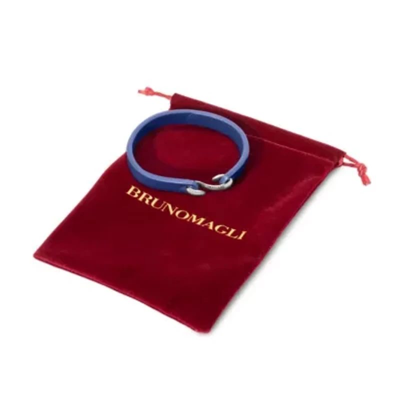 Bruno Magli Mens Refined Leather Bracelet