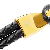 Bruno Magli Mens Double Rope Leather Bracelet