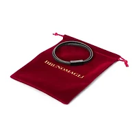Bruno Magli Mens Double Strand Leather Bracelet