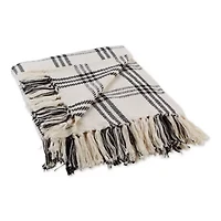 Modern Farmhouse Plaid Cotton Throw Blanket