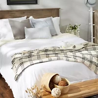 Modern Farmhouse Plaid Cotton Throw Blanket