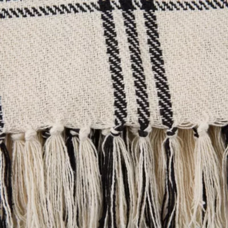 Modern Farmhouse Plaid Cotton Throw Blanket