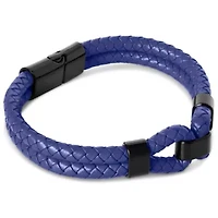 Bruno Magli Mens Infinity Leather Bracelet