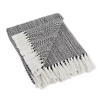 Herringbone Stripe Cotton Throw