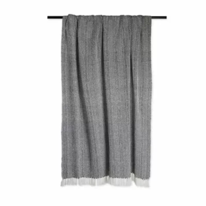 Herringbone Stripe Cotton Throw