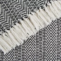 Herringbone Stripe Cotton Throw
