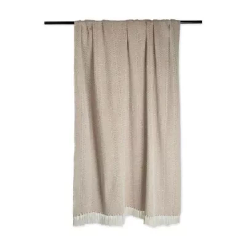Herringbone Stripe Cotton Throw