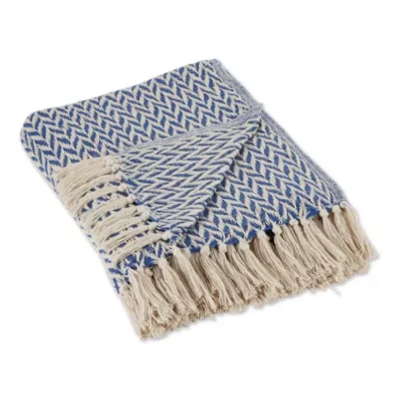 Zig-Zag Cotton Throw Blanket