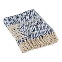 Zig-Zag Cotton Throw Blanket