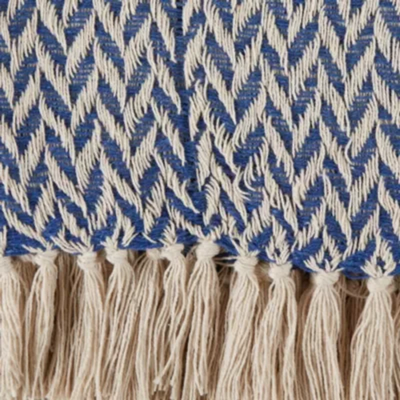 Zig-Zag Cotton Throw Blanket