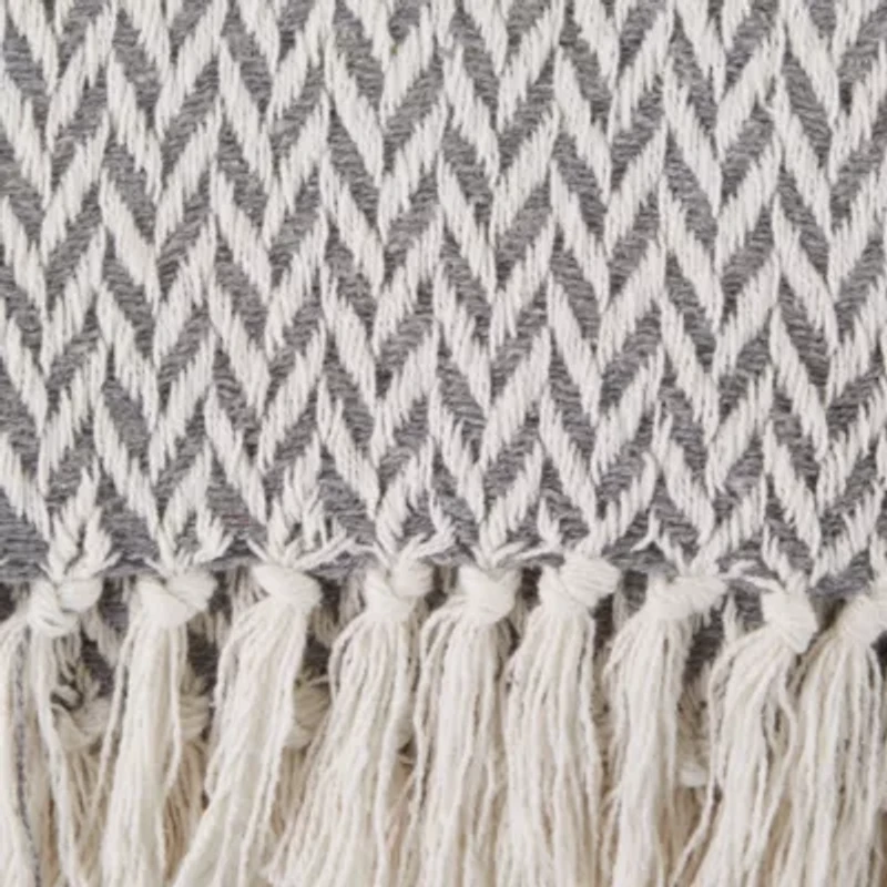 Zig-Zag Cotton Throw Blanket